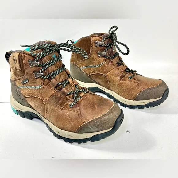 ARIAT Women's Skyline Brown Leather Waterproof Lace Up Hiking Boots Sz 7 B - Picture 2 of 11